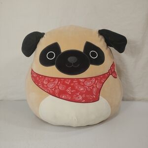 Squishmallows Prince the Pug 16" with Bandana KellyToys